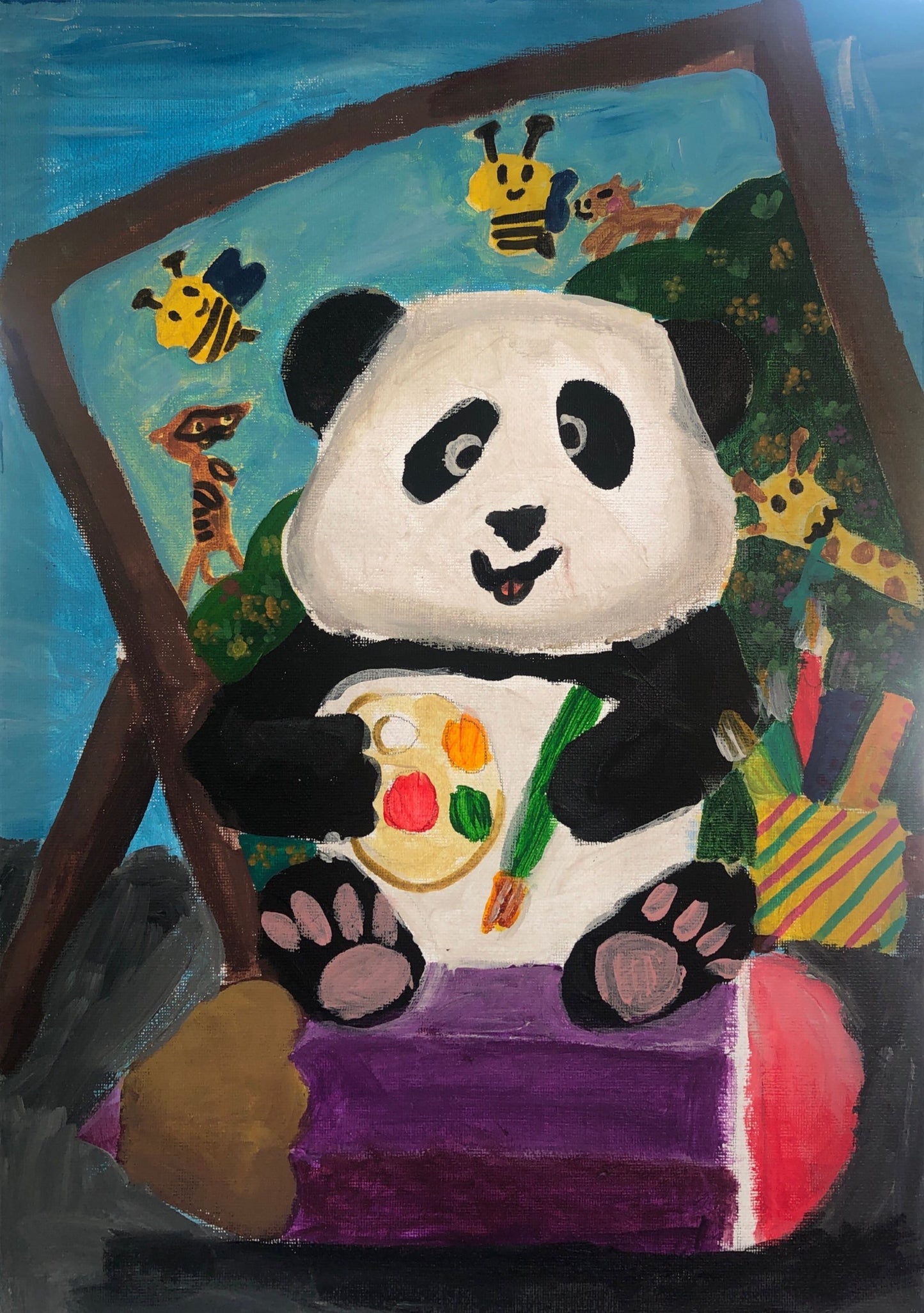 806<Panda painting at Adelaide Zoo>